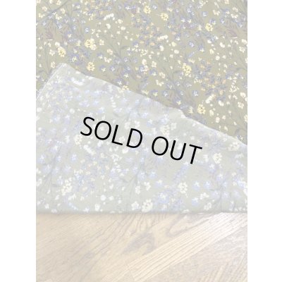 画像3: 生地：ダブル幅キュプラレーヨン花柄プリント（からし／黄色）