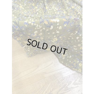 画像5: 生地：ダブル幅キュプラレーヨン花柄プリント（からし／黄色）