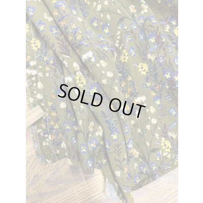 画像6: 生地：ダブル幅キュプラレーヨン花柄プリント（からし／黄色）