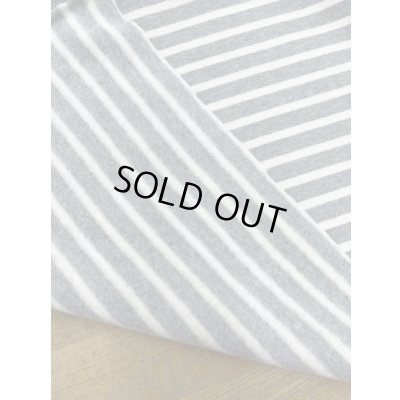 画像3: 生地：綿100％ボーダー柄裏起毛裏毛（グレー／白）