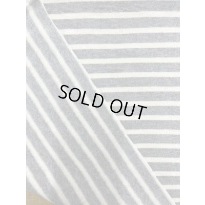 画像4: 生地：綿100％ボーダー柄裏起毛裏毛（グレー／白）