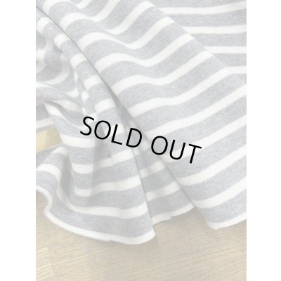 画像6: 生地：綿100％ボーダー柄裏起毛裏毛（グレー／白）