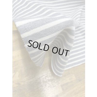 画像8: 生地：綿100％ボーダー柄裏起毛裏毛（グレー／白）