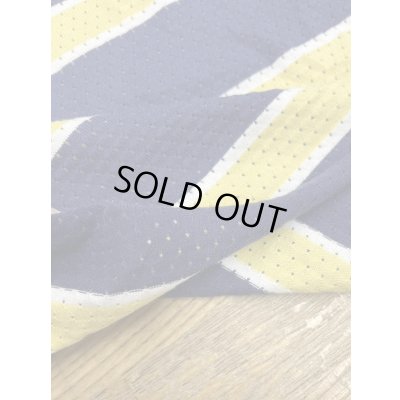 画像4: 生地：綿100％太ボーダー穴あきニット（紺／黄／白）