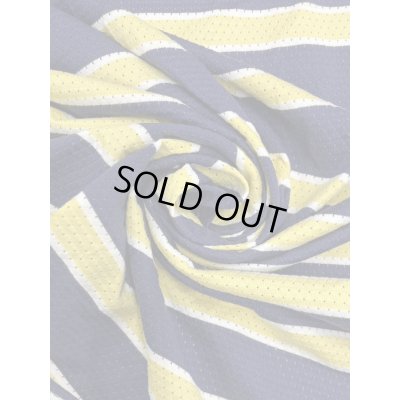 画像7: 生地：綿100％太ボーダー穴あきニット（紺／黄／白）