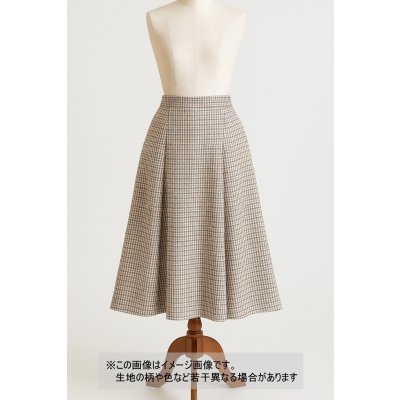 画像1: 生地： ３配色千鳥格子チェックのツイード（生成／ピンク／茶）