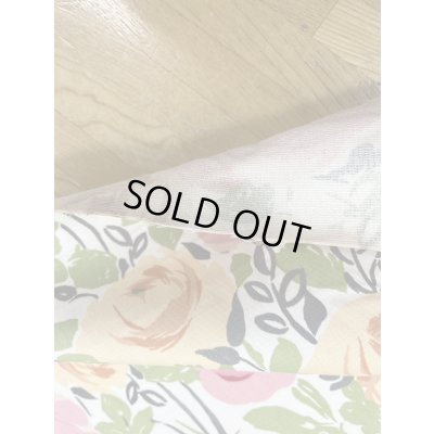 画像4: 生地：綿100％薔薇柄コットンツイル（オフ)