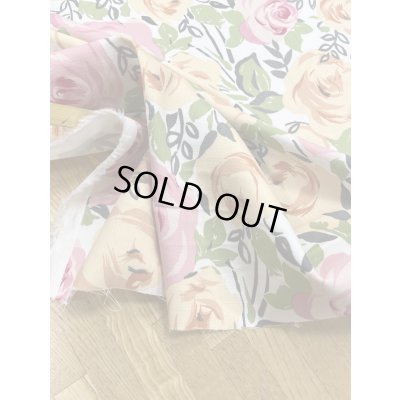 画像5: 生地：綿100％薔薇柄コットンツイル（オフ)