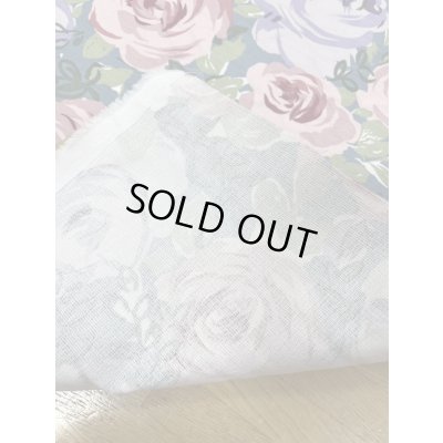 画像3: 生地：綿100％薔薇柄コットンツイル（ブルーグリーン)