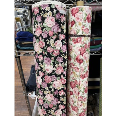 画像8: 生地：綿100％花柄コットンオックス（黒）