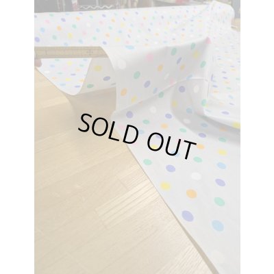 画像3: 生地:綿100%カラフル水玉柄(薄グレ―地)