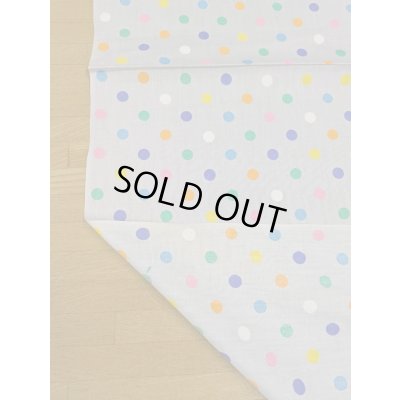 画像4: 生地:綿100%カラフル水玉柄(薄グレ―地)