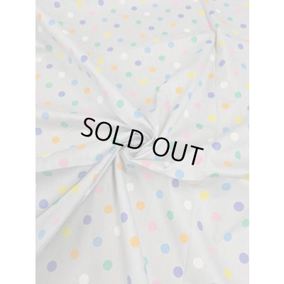 画像6: 生地:綿100%カラフル水玉柄(薄グレ―地)