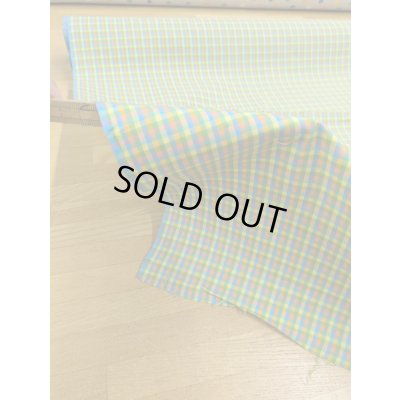 画像6: 生地：綿100％カラフルチェック柄小（グリーン系）