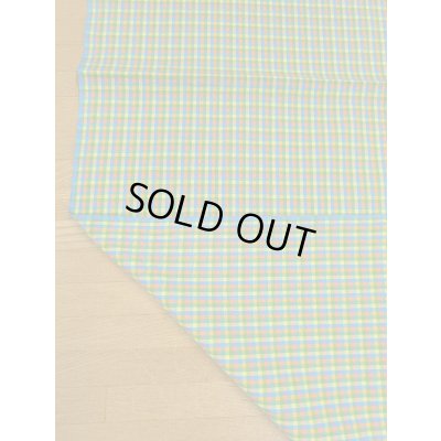 画像3: 生地：綿100％カラフルチェック柄小（グリーン系）