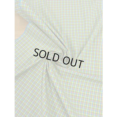 画像5: 生地：綿100％カラフルチェック柄小（グリーン系）