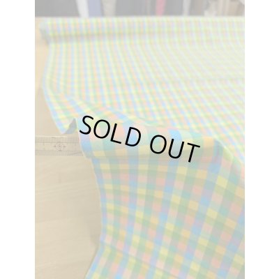 画像3: 生地：綿100％カラフルチェック柄中（グリーン系）