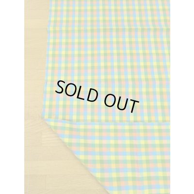画像4: 生地：綿100％カラフルチェック柄中（グリーン系）