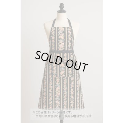 画像1: 生地：綿100％花・ストライプ柄プリントシーチング（黒地）