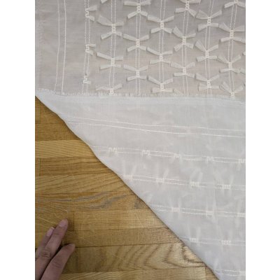 画像5: 生地：ポリエステル100％ シフォンリボン装飾（生成り）