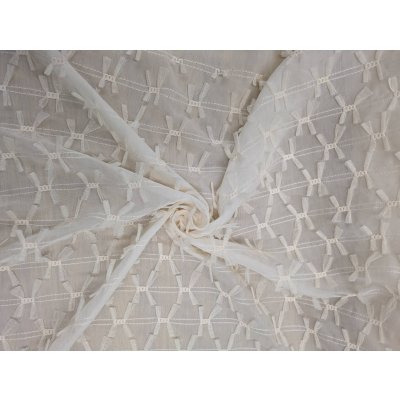 画像6: 生地：ポリエステル100％ シフォンリボン装飾（生成り）