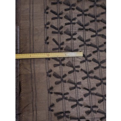 画像2: 生地：ポリエステル100％ シフォンリボン装飾（茶）