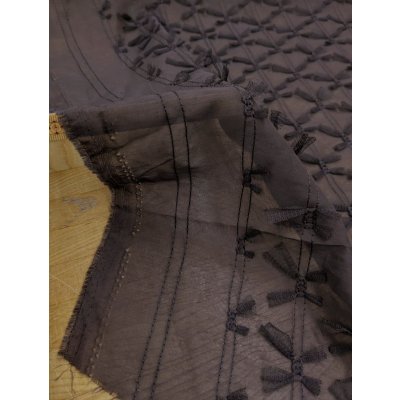 画像4: 生地：ポリエステル100％ シフォンリボン装飾（茶）