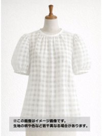 生地：ポリエステル100％シアーギンガムチェック（白）