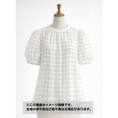 画像1: 生地：ポリエステル100％シアーギンガムチェック（白）