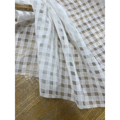 画像6: 生地：ポリエステル100％シアーギンガムチェック（白）