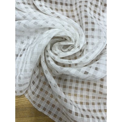 画像7: 生地：ポリエステル100％シアーギンガムチェック（白）