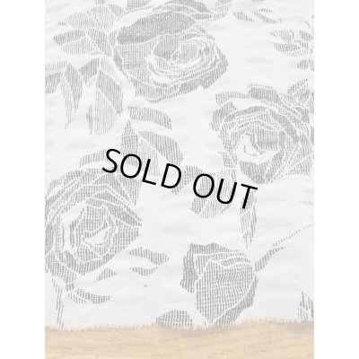 画像3: 生地：モノトーンローズ柄サッカー生地（白／黒）