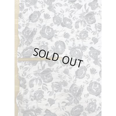 画像5: 生地：モノトーンローズ柄サッカー生地（白／黒）