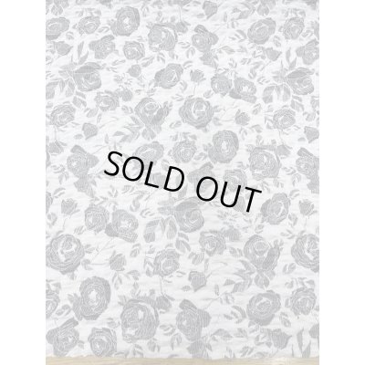 画像6: 生地：モノトーンローズ柄サッカー生地（白／黒）