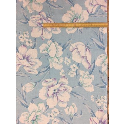 画像6: 生地:花柄綿麻プリント