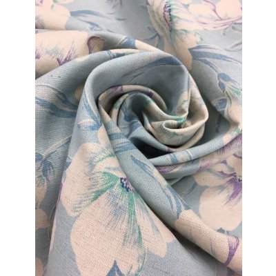 画像9: 生地:花柄綿麻プリント