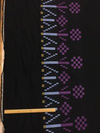 生地：クロスステッチ風刺繍生地（紺）