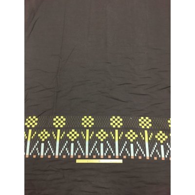 画像4: 生地:クロスステッチ風刺繍生地(茶)