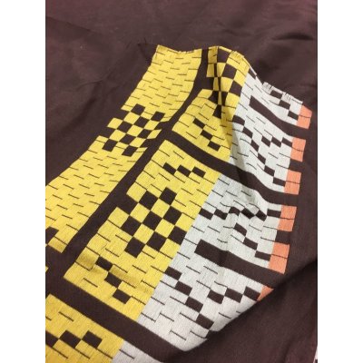 画像5: 生地:クロスステッチ風刺繍生地(茶)