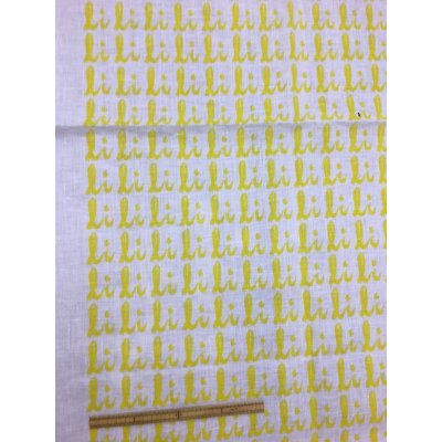 画像2: 生地：総柄麻プリント（黄色）1パネル88×148