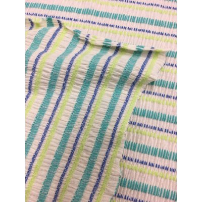 画像3: 生地：綿ボーダーシャーリングニット（グリーン系）