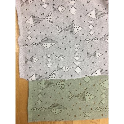 画像6: 生地：魚柄穴あき加工綿ニット（緑）