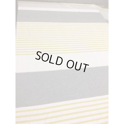 画像3: 生地：綿ボーダー75cmパネル（グレー/黄色）