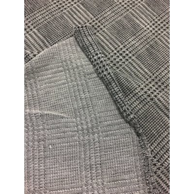 画像4: 生地：グレンチェックウールニット（黒）