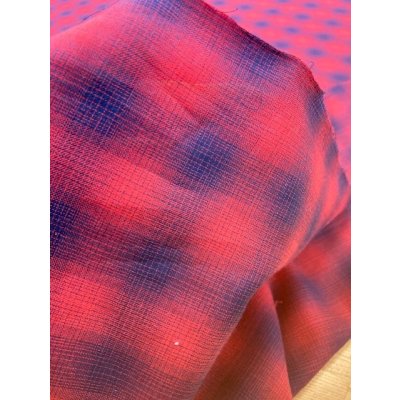 画像4: 生地：オーブレチェック薄手綿（赤／紺）