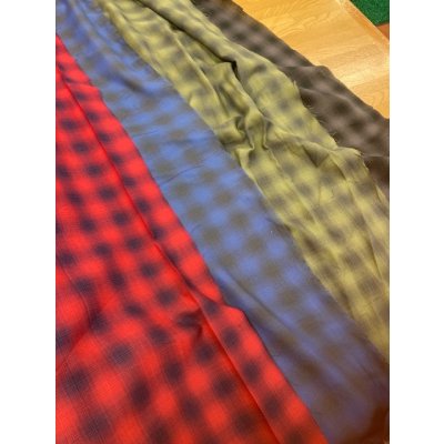 画像9: 生地：オーブレチェック薄手綿（赤／紺）