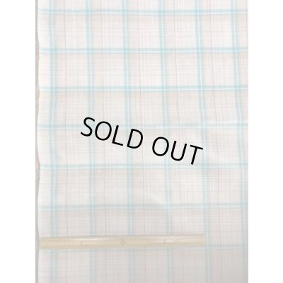 画像1: 生地:ラミネート加工チェック柄大(青)