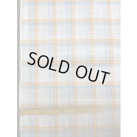 生地：ラミネート加工チェック柄大（オレンジ）