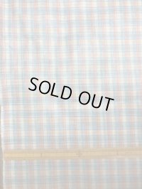 生地：ラミネート加工チェック柄小（緑／ピンク）