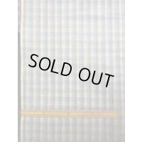 生地：ラミネート加工チェック柄小（青／緑）